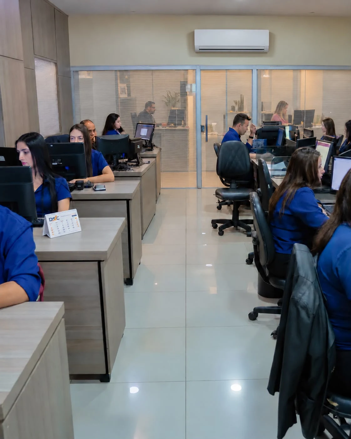Equipe DSC trabalhando no escritório